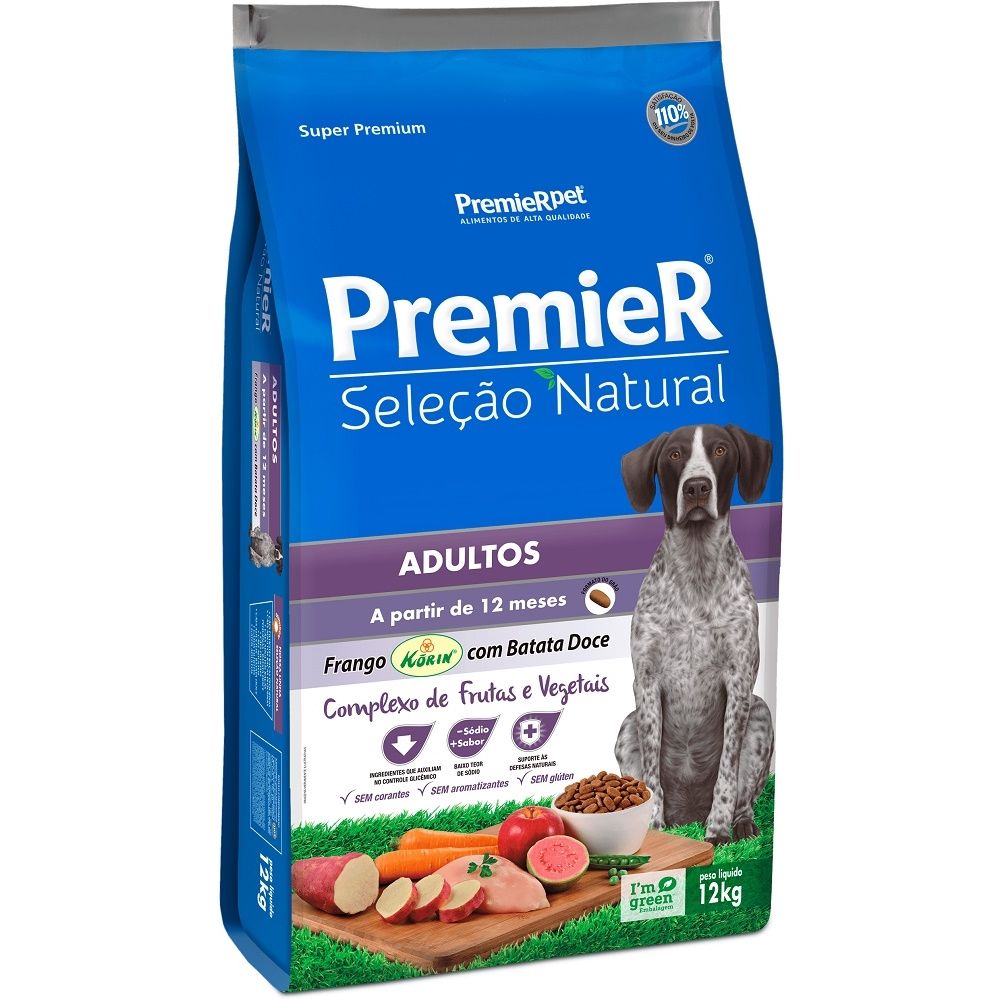 PREMIER SELEÇÃO NATURAL CÃES ADULTOS BATATA DOCE
