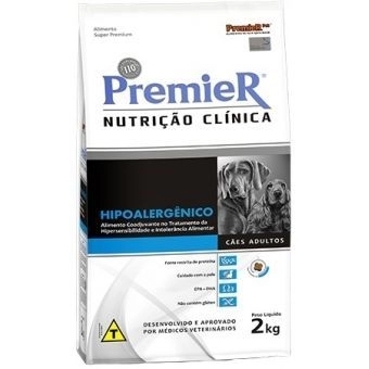 PREMIER NUTRIÇÃO CLÍNICA CÃES HIPOALERGÊNICO