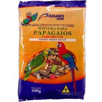 Mistura para Papagaios com Frutas - Pássaro Forte