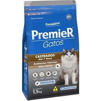 PREMIER GATOS CASTRADOS ATÉ 7 ANOS SALMÃO