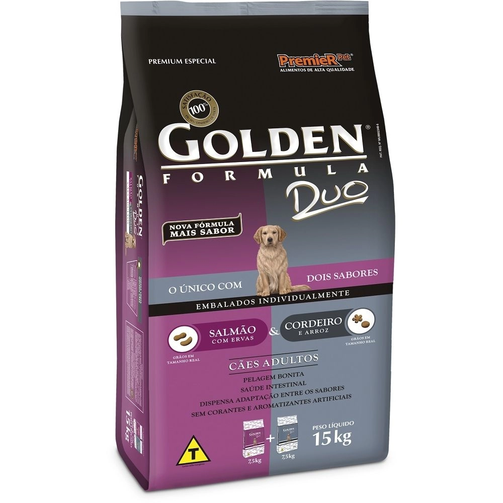 GOLDEN ADULTOS DUO SALMÃO E CORDEIRO
