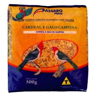 Ração Cardeal e Galo de Campina - Pássaro Forte
