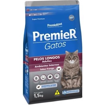PREMIER GATOS ADULTOS PELOS LONGOS FRANGO